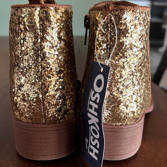 OshKosh B'gosh Brown and Gold Kids Dress Shoes - Picture 4 of 4